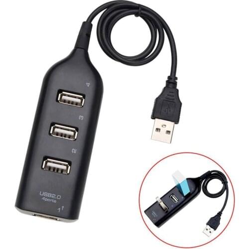 1Pcs Hi-Speed USB Hub Mini USB 2.0 4-Port Splitter Hub Adapter For PC Laptop Notebook Receiver Computer Peripherals Accessories