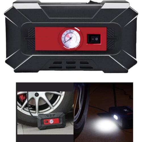 12V Car Air Compressor Pump Tire Inflator 70L/min 30s Quick Charge w/ LED Light