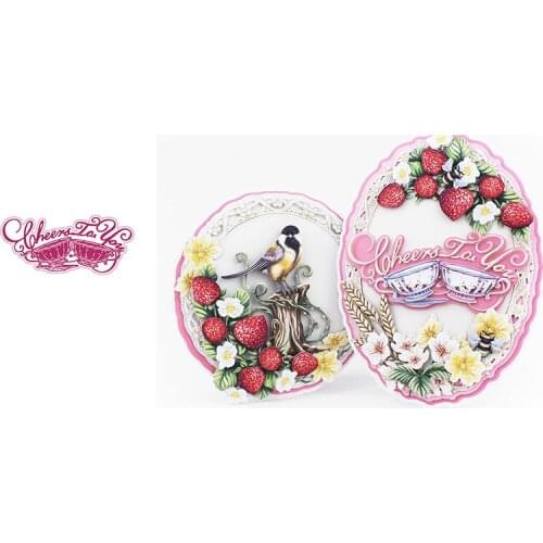 2 Tea Cups Die Metal Cutting Die Scrapbook Embossed Paper Card Album Craft Template Cut Die Stencils New for 2021 Arrive