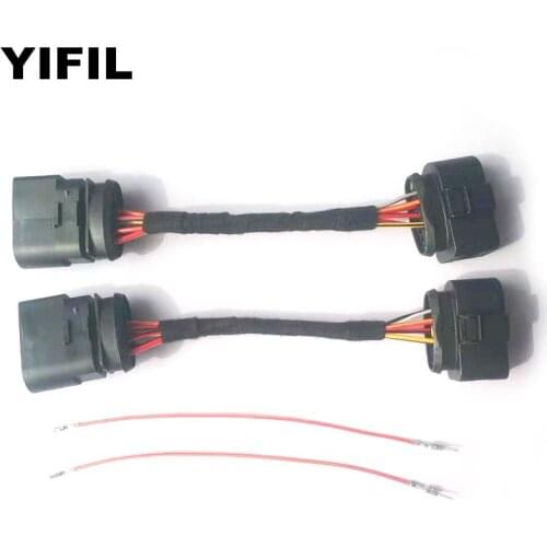 2set/lot 10 Pin Male To 14 Pin Female Headlight Extension Cable Connector,Halogen To Xenon Wiring Harness Plug For Audi A3 2016