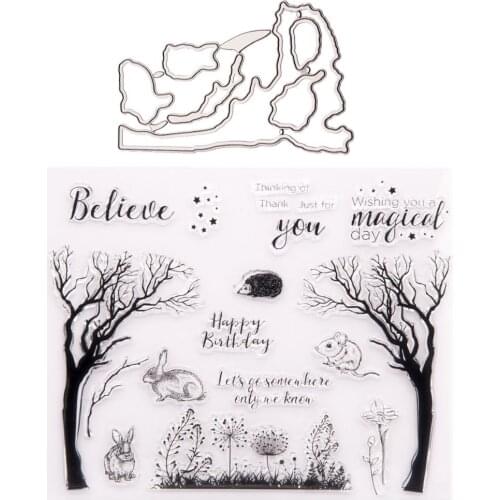 2121 New Halloween Forest 2021 New Seal Stamp with Cutting Dies Stencil DIY Scrapbooking Embossing Photo