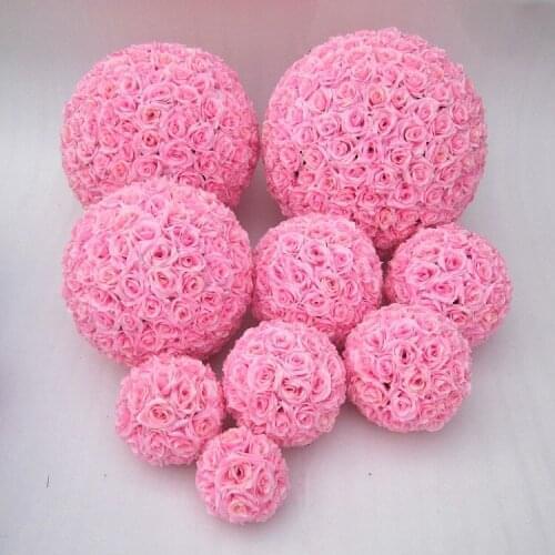 40 cm Dia Elegant Rose Flower Ball Artificial Bouquet Wedding Kissing Ball Centerpiece Wedding Decorations