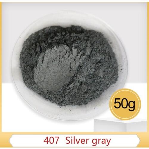 #407 Silver Grey Pearl Powder Pigment Acrylic Paint for Craft Art Automotive Paint for Soap Eye shadow Dye Colorant 100g