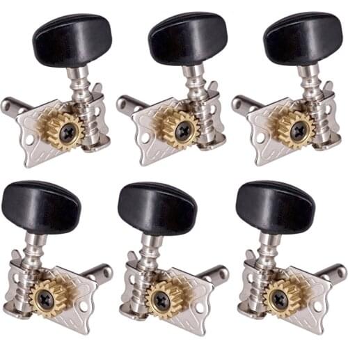 6pcs Silver 3L3R Tuners Tuning Pegs For Acoustic Guitar Replacement Parts