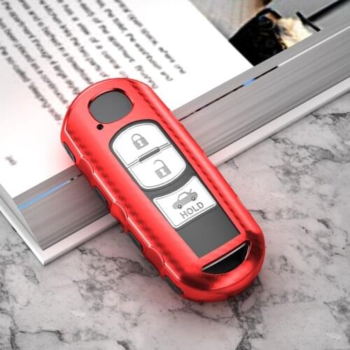 AIRPSEED for Mazda 2 3 6 Axela Atenza CX-5 CX 5 7 CX3 CX5 Key Case Accessories TPU Carbon Fiber Car Key Cover Protection Shell