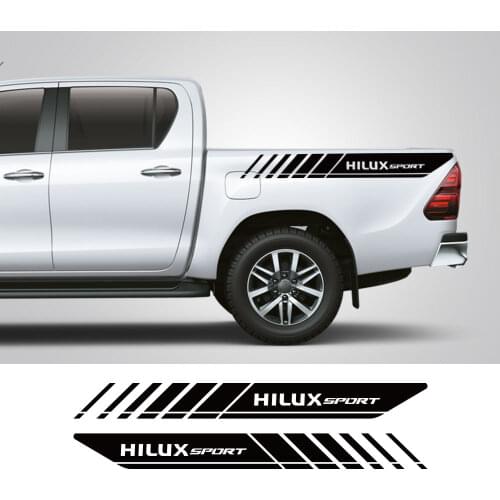 Car Stickers For Toyota Hilux Pickup Rear Trunk Side Decals Truck Graphics Letters Vinyl Decor Cover Auto Tuning Accessories