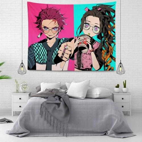 Large fabric wall tapestry bohemian curtains home European hippie anime dormitory room wall decoration style custom tapestries