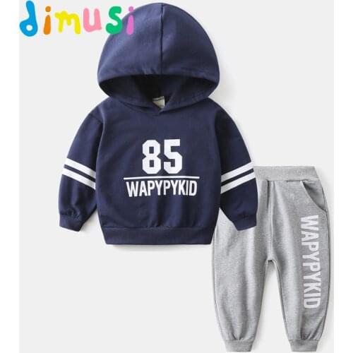 DIMUSI Kids Clothing Sets Long Sleeve T-Shirt + Pants Autumn Casual Childrens 2 Pcs Hoodies Sets Sports Suit Boys Clothing
