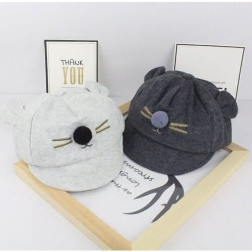 2021 Summer Fashion New Cartoon Kitten Baseball Cap for Baby Sunshade Decoration Casual Cute Hats