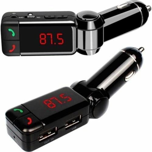 50% Hot Sell Car MP3 Player Bluetooth Handsfree Call FM Radio Transmitter Dual USB Charger