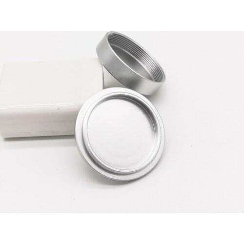 2 PCS Metal Body Rear Cap M39X1 Screw Mount with Lens Cover for Leica L39 Silver