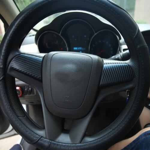 2PCS/Set Carbon Fiber Sticker Steering Wheel Protective Cover Trim Car Sticker for Chevrolet Cruze Sedan Hatchback 2009 - 2014