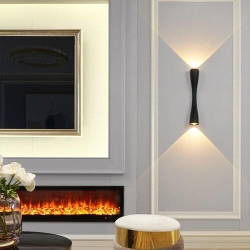 Bedside Lamp 12W Led Wall Light for Bedroom Living Room Bedground Home Indoor Outdoor Lighting Waterproof Black White Gold 350mm