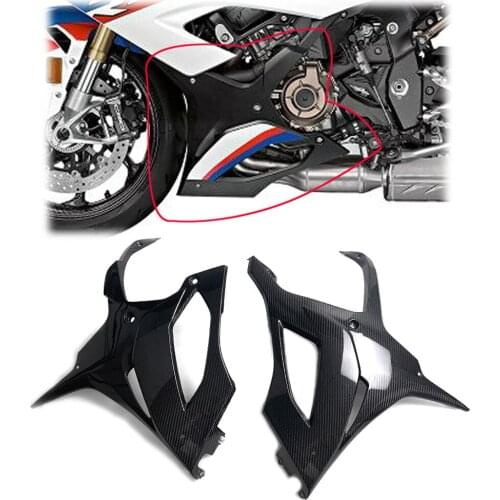 3K Carbon Fiber Motorcycle Belly Pan Fairings Side Fairing Protection for BMW S1000RR S 1000RR 2019 2020