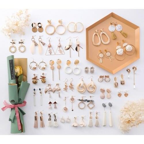 2018 New Korean Simple Girl Geometry Cold Style Earrings Fairy Long Tassel Drop Earrings for Women Fashion Jewelry Accessories