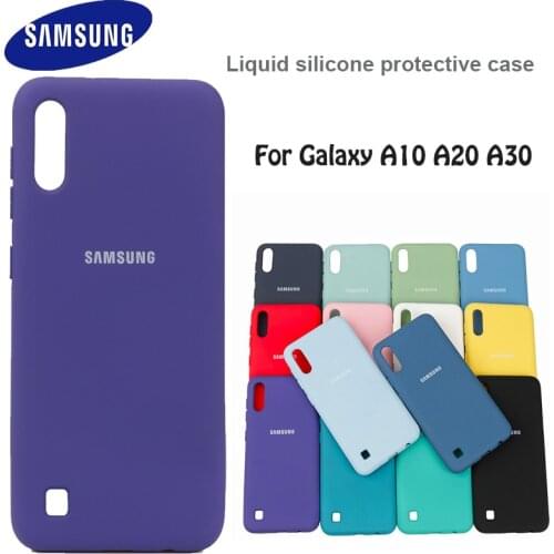 Samsung A10 A20 A30 Case Original Official Silicone Finish Back Protective Samsung Galaxy a10 a20 a30 Cover