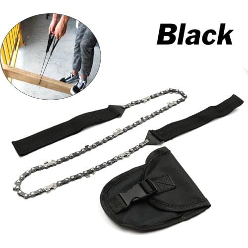 Portable Handheld Survival Chain Saw Emergency Chainsaw with Bag Outdoor Camping Hiking Handsaw Wood Cutting Tool