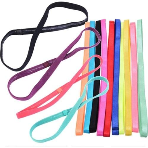 1 PC Candy Color Unisex Yoga Hair Bands Sports Headband women men Sport Anti-slip Elastic Rubber Sweatband Football Running