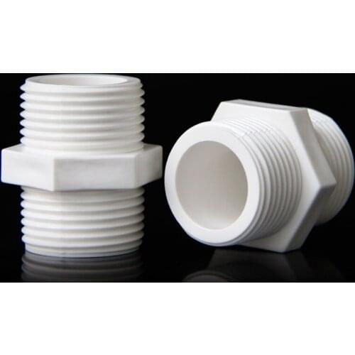 Gogo PVC nipple fitting water supply pipe straight screw through double outer thread