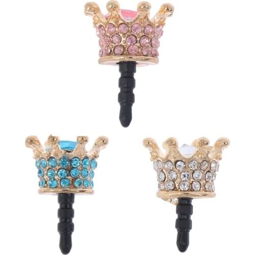 Small Crown Design 3.5mm Anti-dust Plug For Iphone For Xiaomi For Samsung Universal Mobile Phone Earphone Dust Plug