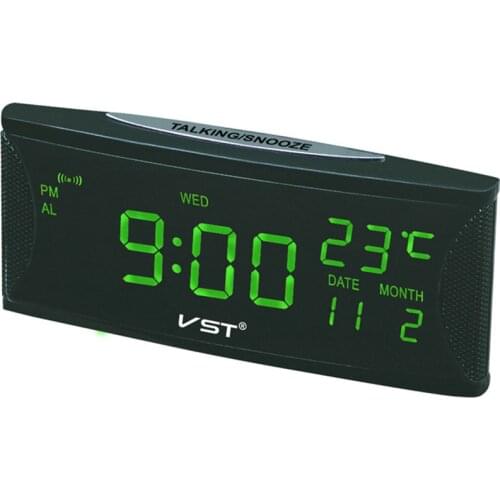 Russian talking Digital Alarm Clock Living Room Clocks Retro Table Clock Temperature Data Desktop Desk Clock Bedroom Table Watch