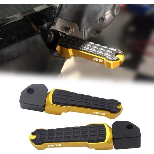 SEMSPEED Motorcycle Rear Foot Pegs Pad Passenger Footrests For Yamaha Aerox 155 NVX 155 150 125 2015 2016 2017 2018 2019 2020
