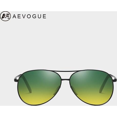 AEVOGUE Night Vision Polarized Sunglasses Men/Women Pilot Anti-glare Driving Gradient lens Unisex Sun Glasses UV400 AE0668