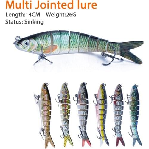 14cm 26g Sinking Wobblers 8 Segments Fishing Lures Multi Jointed Swimbait Hard Bait Fishing Tackle For Bass Isca Crankbait