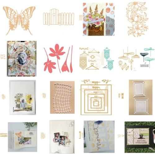 Butterfly Plant Animal Cutting Dies Scrapbook Dariy Decoration Stencil Embossing Template DIY Greeting Card Handmade