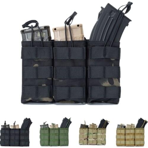Military Cartridge Pouch Tactical Magazine Molle Pouch Double-Layer Triple Paintball Equipment Outdoor Hunting Accessories Bag