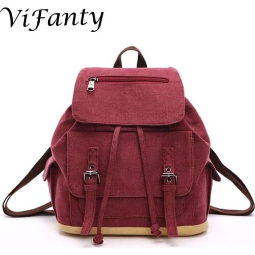 Women Canvas Backpack for Girls Casual Daypack Print Backpack School Backpack