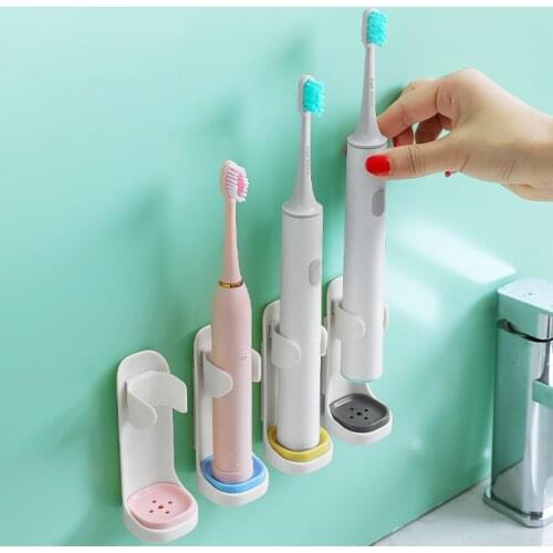 1PCS Wall Toothbrush Holder Universal Electric Toothbrush Stand Washroom Wall-Mounted Drilling-free Toothbrush Stand Rack