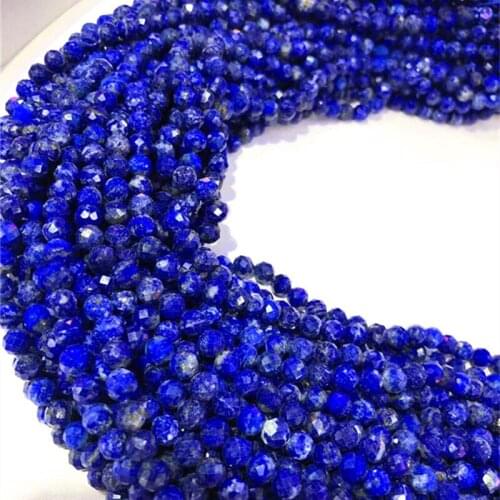 2MM/2*3MM 1Strand/Pack 100% Natural Raw Lazuli Stone Round Section Loose Bead Jewelry Beads Strands
