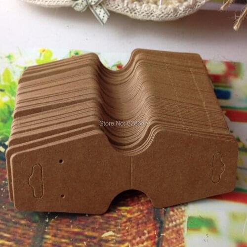 200pcs/lot 2015 New Hot Blank Kraft Necklace Card &DIY Earring Display Cards earrings card Accept Custom order