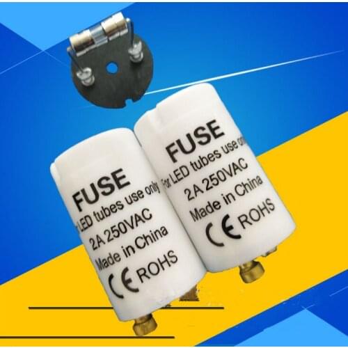 25pcs/lot Hot LED Tube Starters Only Use For LED Tubes Protection 250V / 1A/2A/3A The Best Electronic LED Starter CE/ROHS