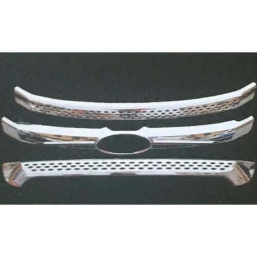 3pcs ABS Front Middle Grille Grill Cover Strip Decor Trim For Ford Explorer 2011 2012 2013 2014 2015
