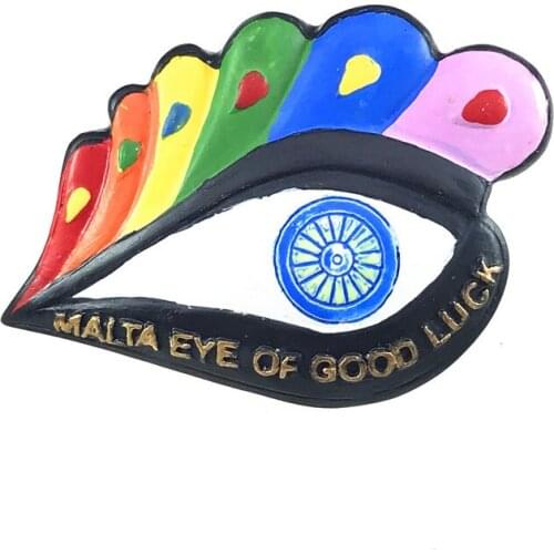 Hand-painted Malta Luck Eye 3D Fridge Magnets Travel Souvenirs Refrigerator Magnetic Sticker Home Decor