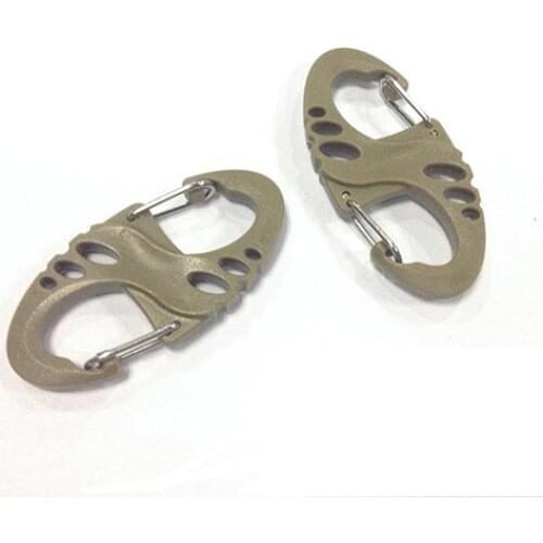 50% Hot Sale 5 Pcs Portable Outdoor Climbing Hook S-Ring Carabiner Dual Buckle Mini Keychain Outdoor Tools