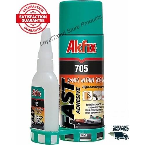 AKFIX 705 MDF KIT FAST ADHESIVE 400 ML + 100 G SUPER FAST ADHESIVE CONCRETE HARD DURABLE HOME APPLIANCE AUTO REPAIR KIT