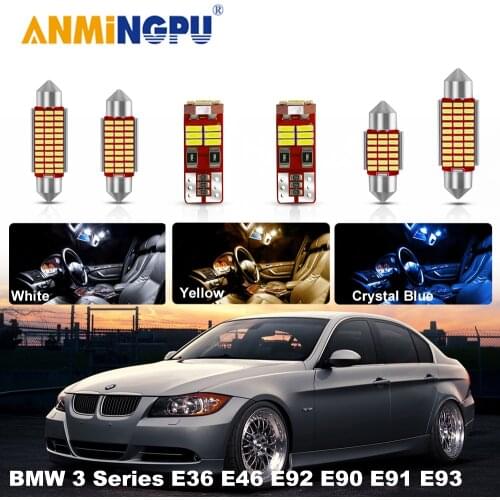 ANMINGPU For BMW 3 Series E36 E46 E92 E90 E91 E93 (1990-2013) Canbus Error Free Led Car Interior Lights Dome Map Indoor Lamp Kit