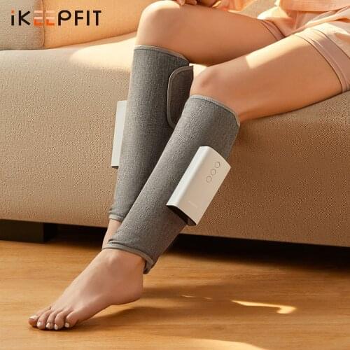 IKEEPFIT Wireless Pair Leg Massager with Air Compression Rechargeable Electric for Pain Relief Calf Muscle Fatigue Relax Massage