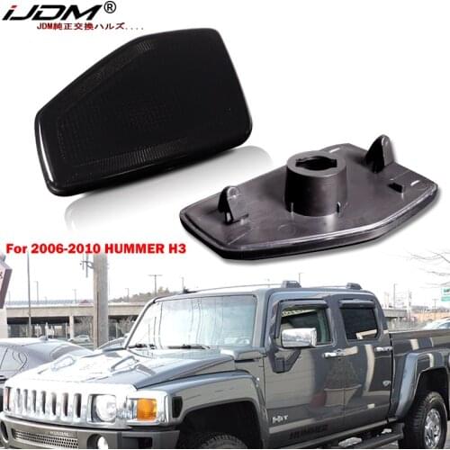 IJDM Fender Side Marker Repeater Light Housing Combo Compatible For Hummer 05/06-10/H3/09-10 H3T , Replace OEM Sidemarker Lamps
