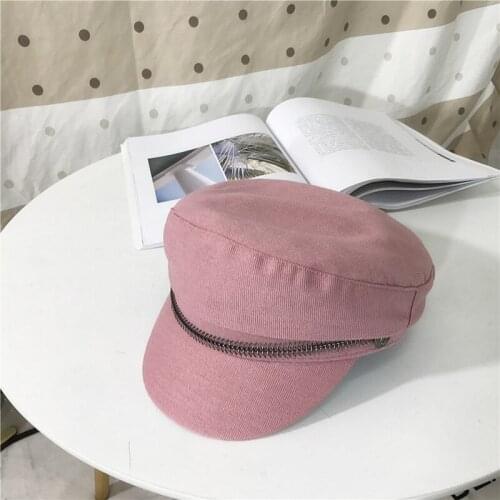 Mens Womens Simple Navy Hat Driving Beret Cotton Painter Newsboy Flat Hat Autumn And Winter Elegant Holiday Party Sun Cap Gorras