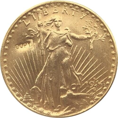 1914-D $20 St. Gaudens Coin Copy Free shipping