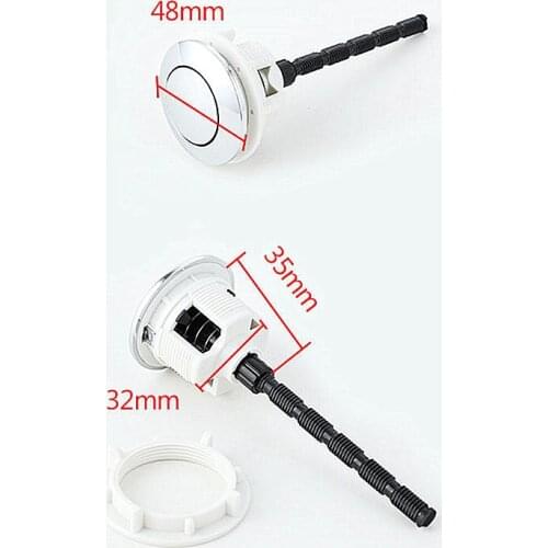 Toilet water tank Round single Push button,ABS Round button Suitable for toilet water tank ceramic cover hole diameter 32-40mm