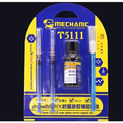 MECHANIC T5111 20ML/bottle Back cover disassembly auxiliary liquid for iPhone 8/8P/X Glass Glue Remover mobile phone repair