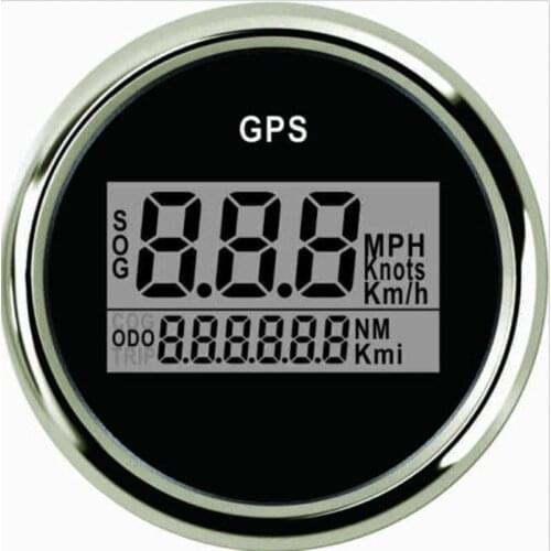 New Arrival 52mm Black Digital GPS speedometer Speedo PLG2-BS-GPS for boat car