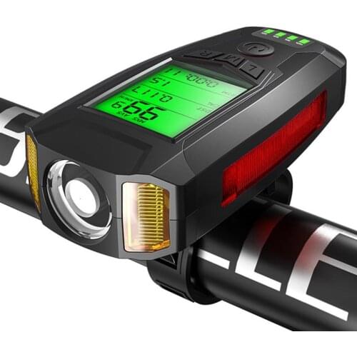 MTB Bicycle Bike Front Lights Mountain Bike Night Cycling Headlight USB LED Bicycle Computer Taillight Bike Accessories 5 Modes