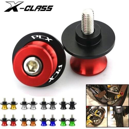PCX Motorcycle Swingarm Spools Slider Stand M8 Screws CNC Aluminum Accessories For Honda PCX 125 150 2013 - 2016 2017 2018 2019