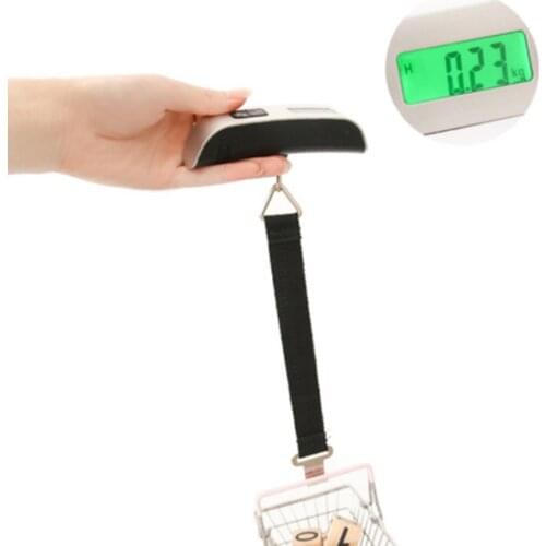 Portable Scale Digital LCD Display 50kg Handheld Suitcase Travel Bag Weight Hook Electronic Weighing Scale
